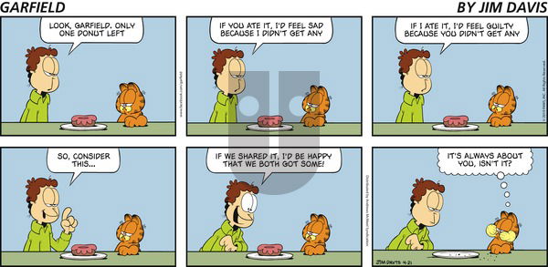 Garfield on Sunday April 21, 2019 Comic Strip