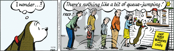 Fred Basset on Monday November 16, 2020 Comic Strip