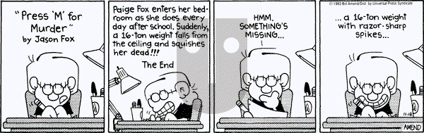 FoxTrot on Thursday November 18, 1993 Comic Strip