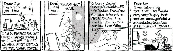 The Buckets on Thursday July 5, 2001 Comic Strip