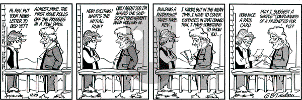 Doonesbury on Thursday December 23, 1982 Comic Strip