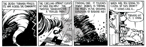 Calvin and Hobbes on Friday November 6, 1987 Comic Strip