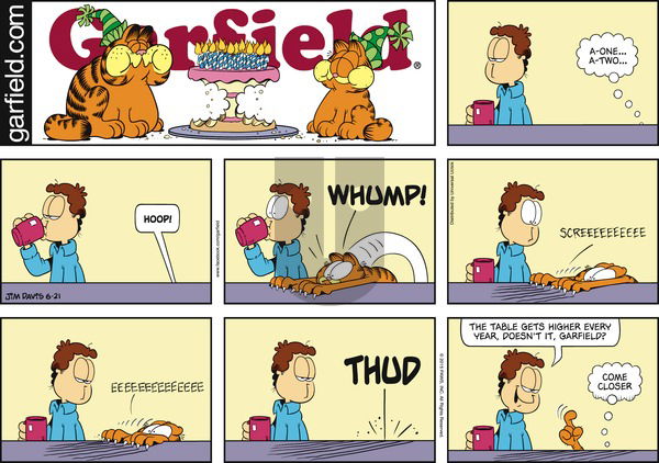 Garfield on Sunday June 21, 2015 Comic Strip