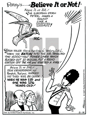 Ripley's Believe It or Not on Tuesday August 5, 1997 Comic Strip