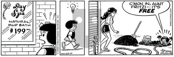 Nancy on Wednesday July 23, 2003 Comic Strip