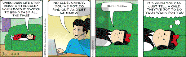 Nancy - Wednesday December 18, 2019 Comic Strip