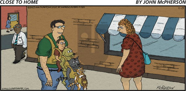 Close to Home on Sunday November 19, 2023 Comic Strip