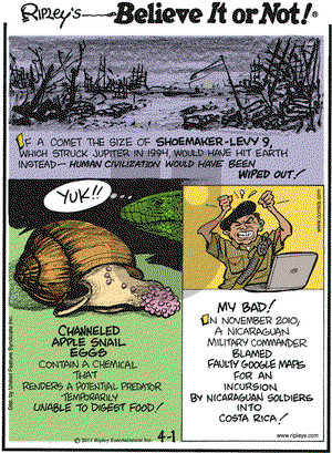 Ripley's Believe It or Not on Friday April 1, 2011 Comic Strip