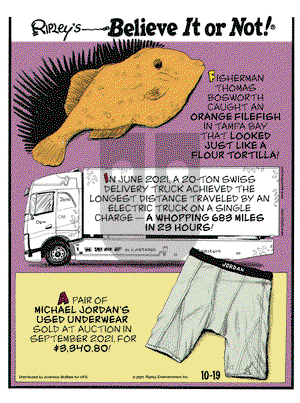 Ripley's Believe It or Not - Tuesday October 19, 2021 Comic Strip