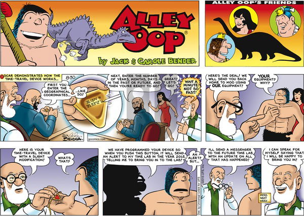 Alley Oop on Sunday August 30, 2015 Comic Strip