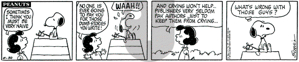 Peanuts on Friday August 30, 1974 Comic Strip