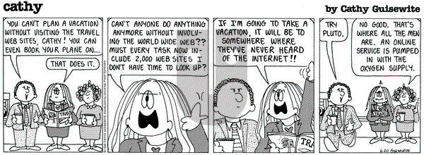 Cathy Classics on Thursday June 20, 1996 Comic Strip