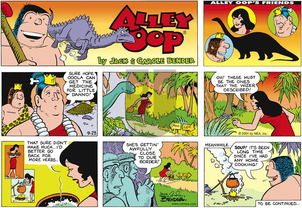 Alley Oop - Sunday September 23, 2001 Comic Strip