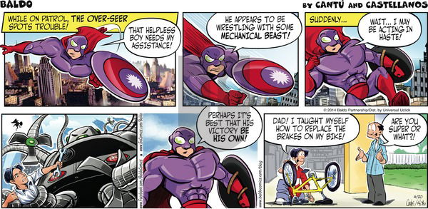 Baldo on Sunday April 20, 2014 Comic Strip