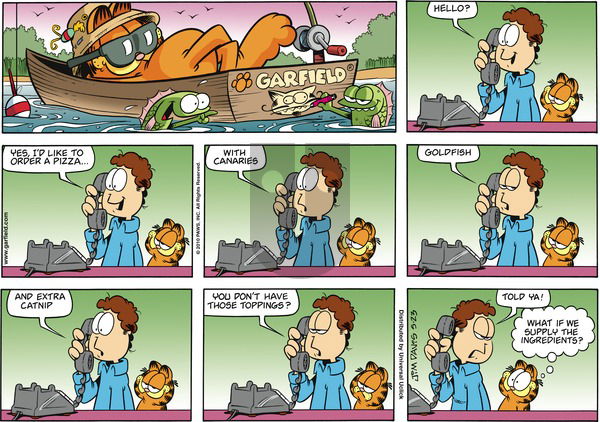 Garfield on Sunday May 23, 2010 Comic Strip