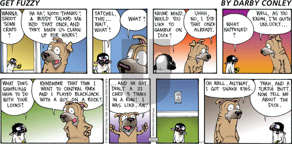 Get Fuzzy on Sunday December 11, 2011 Comic Strip