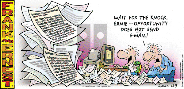 Frank and Ernest on Sunday December 3, 2006 Comic Strip