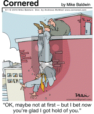 Cornered on Thursday August 1, 2019 Comic Strip