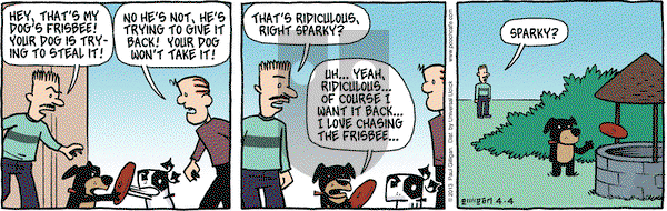 Pooch Cafe on Thursday April 4, 2013 Comic Strip