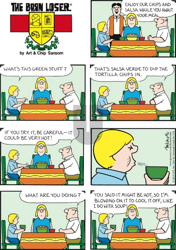 The Born Loser on Sunday August 31, 2014 Comic Strip