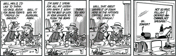 Doonesbury on Saturday June 17, 1978 Comic Strip