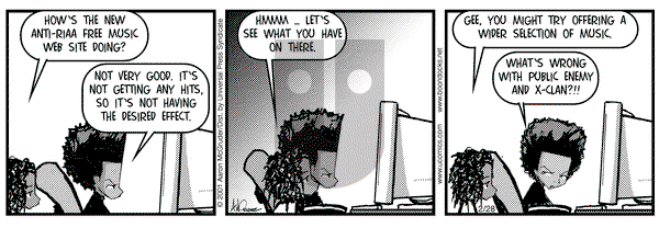 The Boondocks on Wednesday February 28, 2001 Comic Strip