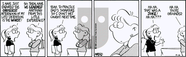 FoxTrot - Friday September 16, 1988 Comic Strip