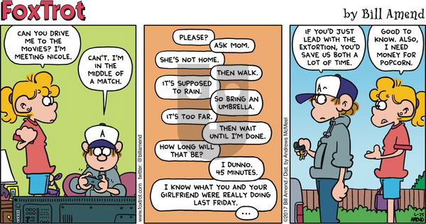 FoxTrot on Sunday June 25, 2017 Comic Strip