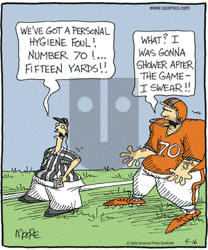 In the Bleachers on Friday September 16, 2005 Comic Strip