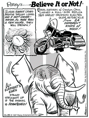 Ripley's Believe It or Not on Thursday May 15, 1997 Comic Strip