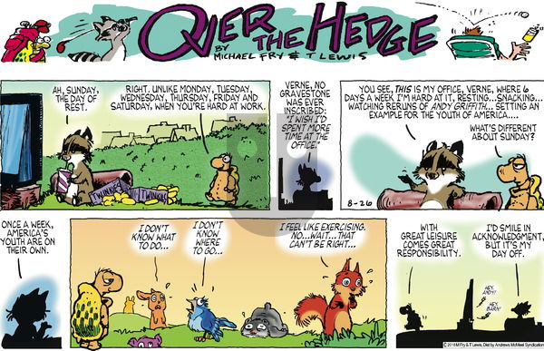 Over the Hedge on Sunday August 26, 2018 Comic Strip