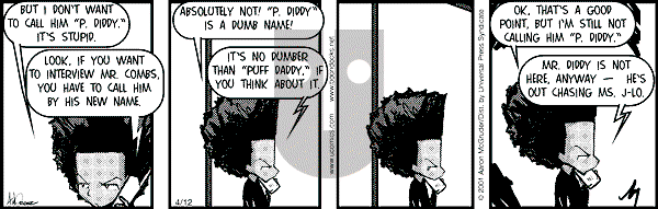 The Boondocks on Thursday November 13, 2008 Comic Strip