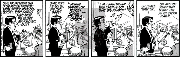 Doonesbury on Friday September 13, 1985 Comic Strip