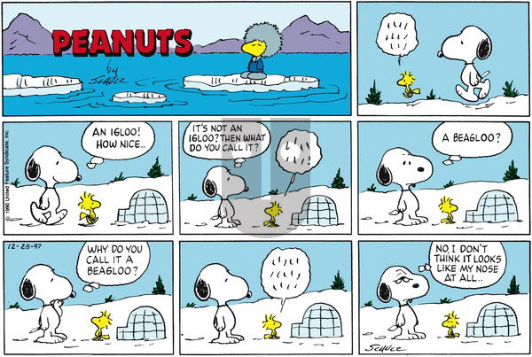 Peanuts on Sunday December 28, 1997 Comic Strip