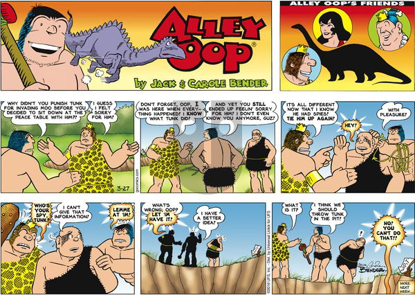 Alley Oop on Sunday March 27, 2016 Comic Strip