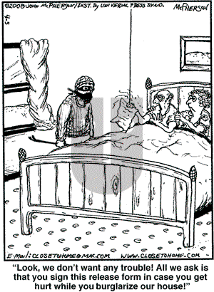 Close to Home on Saturday April 5, 2008 Comic Strip