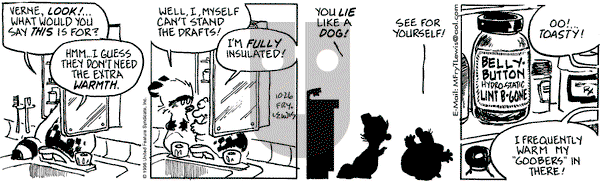 Over the Hedge on Saturday October 26, 1996 Comic Strip