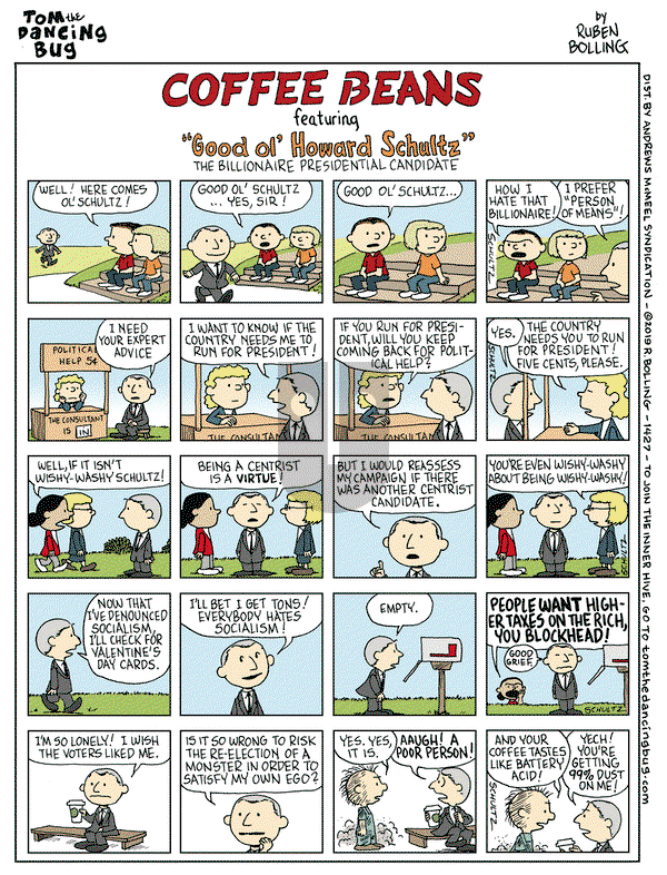 Tom the Dancing Bug on Friday March 1, 2019 Comic Strip
