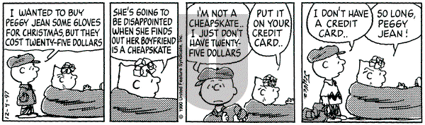 Peanuts - Thursday December 4, 1997 Comic Strip