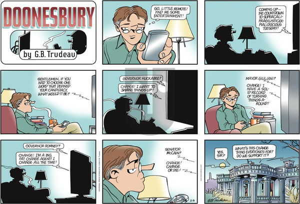 Doonesbury on Sunday February 3, 2008 Comic Strip