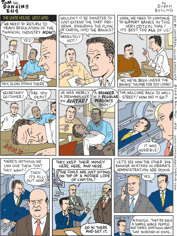 Tom the Dancing Bug on Saturday January 16, 2010 Comic Strip