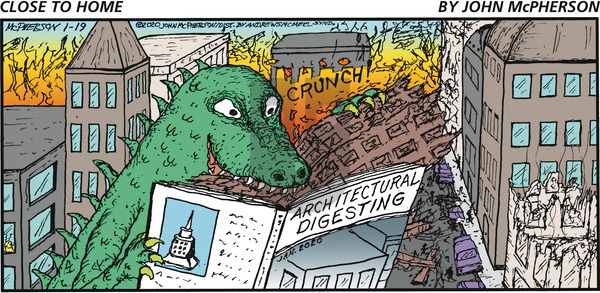 Close to Home - Sunday January 19, 2020 Comic Strip