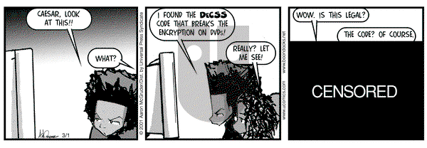 The Boondocks on Thursday March 1, 2001 Comic Strip