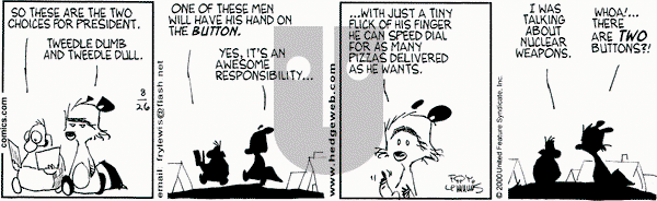 Over the Hedge on Sunday October 29, 2000 Comic Strip
