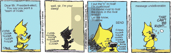 Prickly City on Monday December 1, 2008 Comic Strip