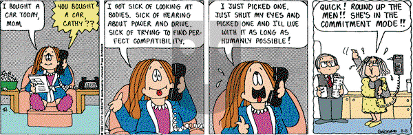Cathy Classics on Thursday July 24, 2003 Comic Strip