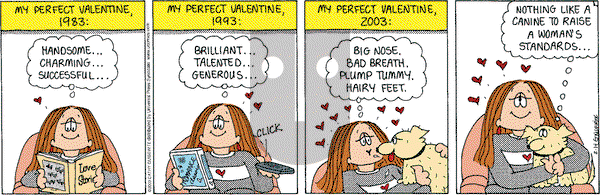 Cathy Classics on Friday February 14, 2003 Comic Strip