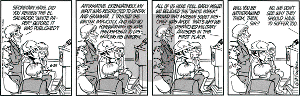 Doonesbury on Thursday June 25, 1981 Comic Strip