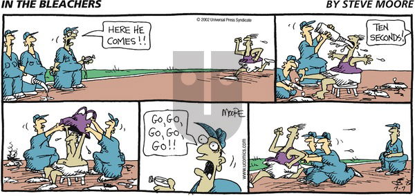 In the Bleachers on Sunday July 7, 2002 Comic Strip