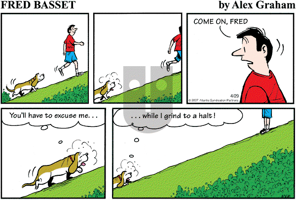 Fred Basset on Sunday April 29, 2007 Comic Strip